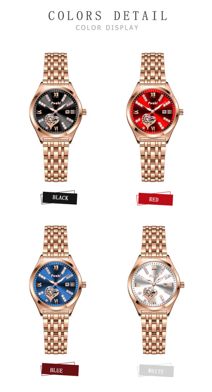 POSHI Women Watches     Ladies Wristwatch  Quarzt  Girlfriend Gift Relogio Feminino