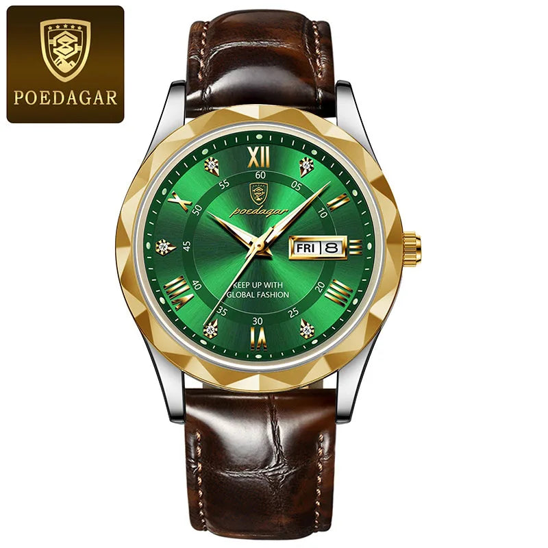 POEDAGAR Brand    Men Sport   Quartz Man   Strap  Calendar   Relógio