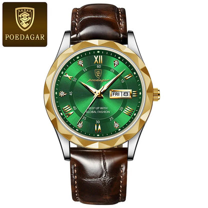 POEDAGAR Brand    Men Sport   Quartz Man   Strap  Calendar   Relógio