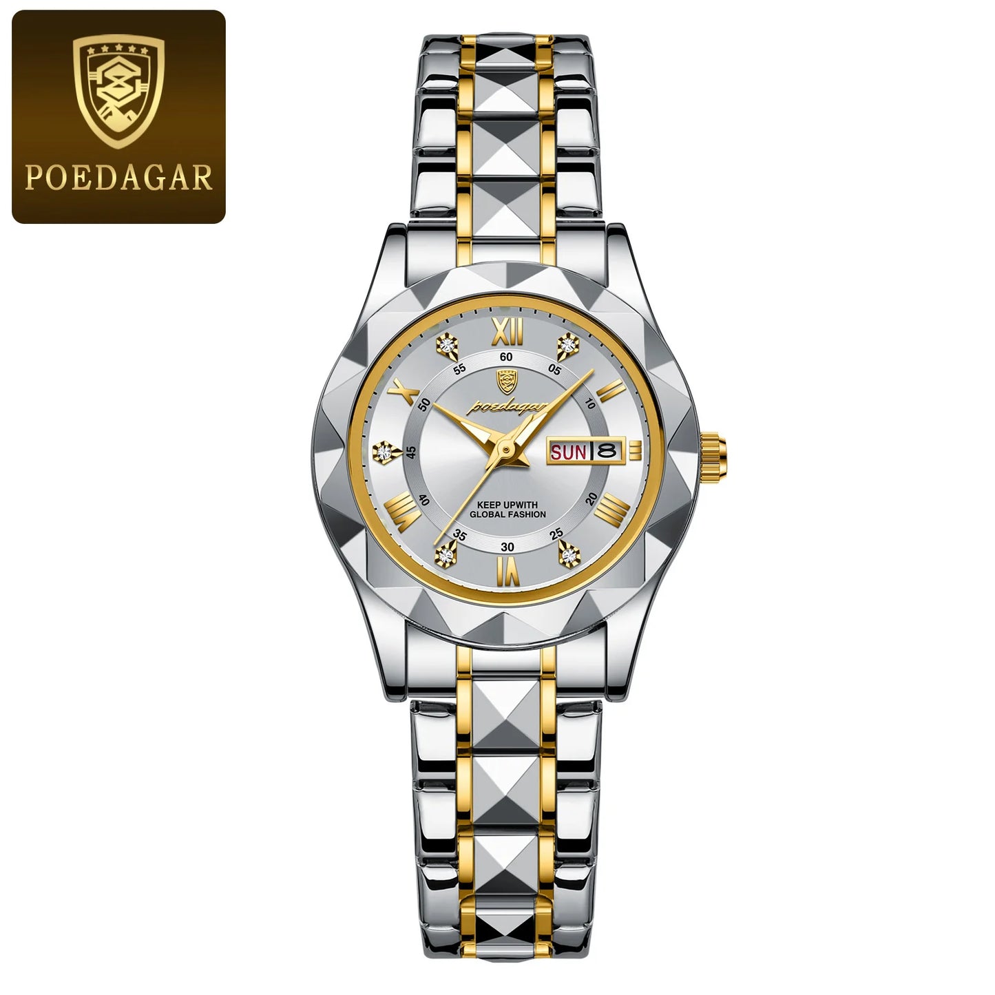 POEDAGAR  Quartz  for Ladies    Week   Women Watches Elegant Dress WristWatch+box