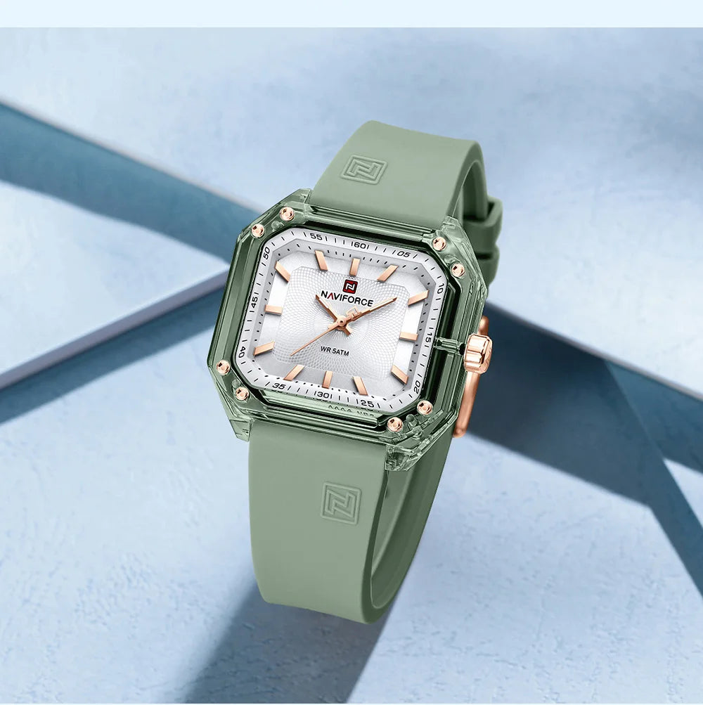 Style NAVIFORCE Watches for Women Silica Band  Quartz 50M  Wristwatch Casual Simple Personality Ladies