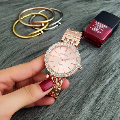 Watches    Rhinestone Women Quartz Wristwatches  Top Brand Ladies Bracelet zegarek damski