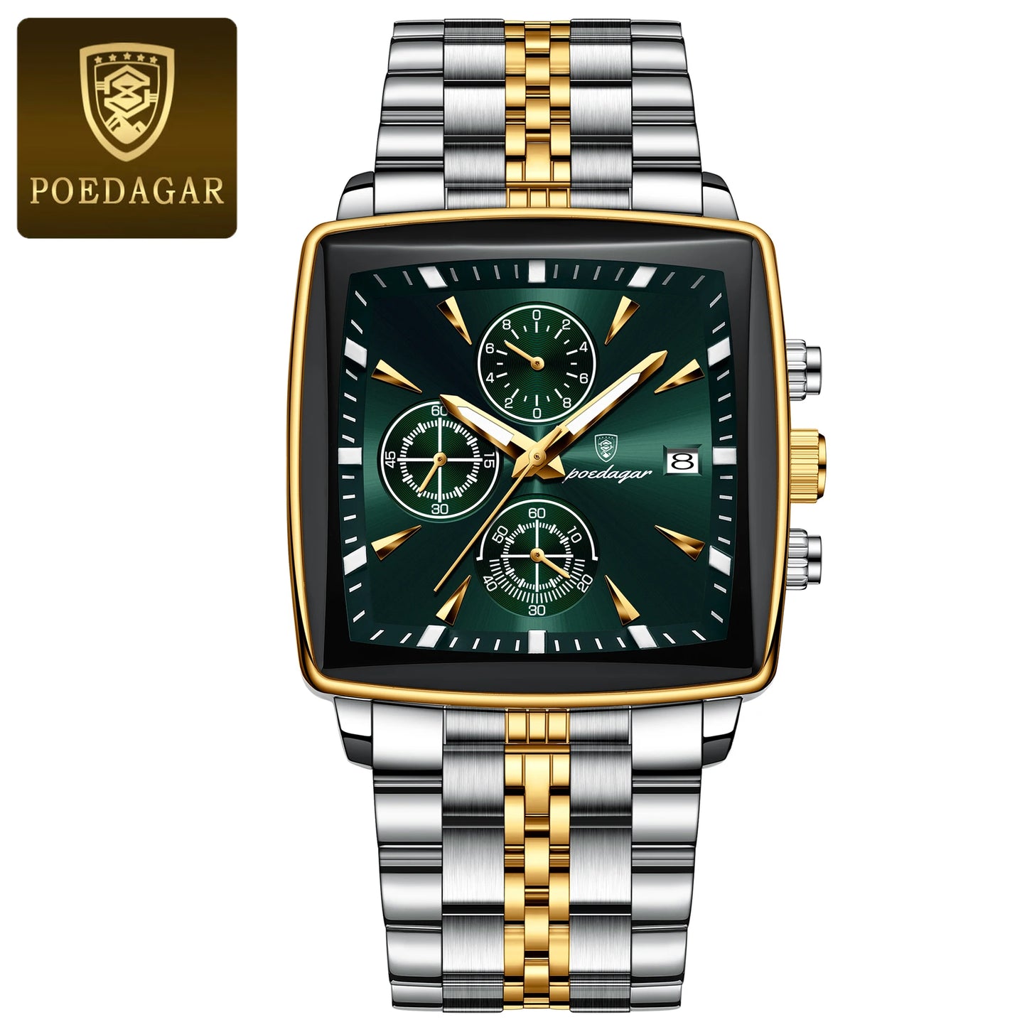 POEDAGAR  Men      Man Wristwatch Square   Quartz  Watches Reloj
