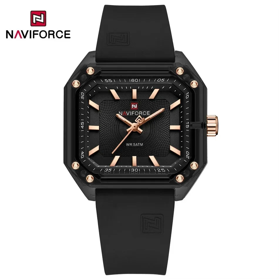 Style NAVIFORCE Watches for Women Silica Band  Quartz 50M  Wristwatch Casual Simple Personality Ladies