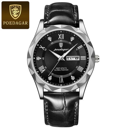 POEDAGAR Brand    Men Sport   Quartz Man   Strap  Calendar   Relógio