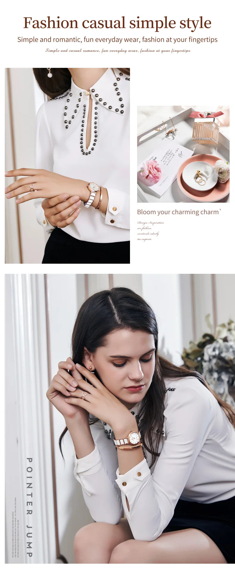 OLEVS  Women Watches Relogio Feminino  Rose Gold  Ladies Quartz Wrist  Ceramic Strap  Reloj Mujer