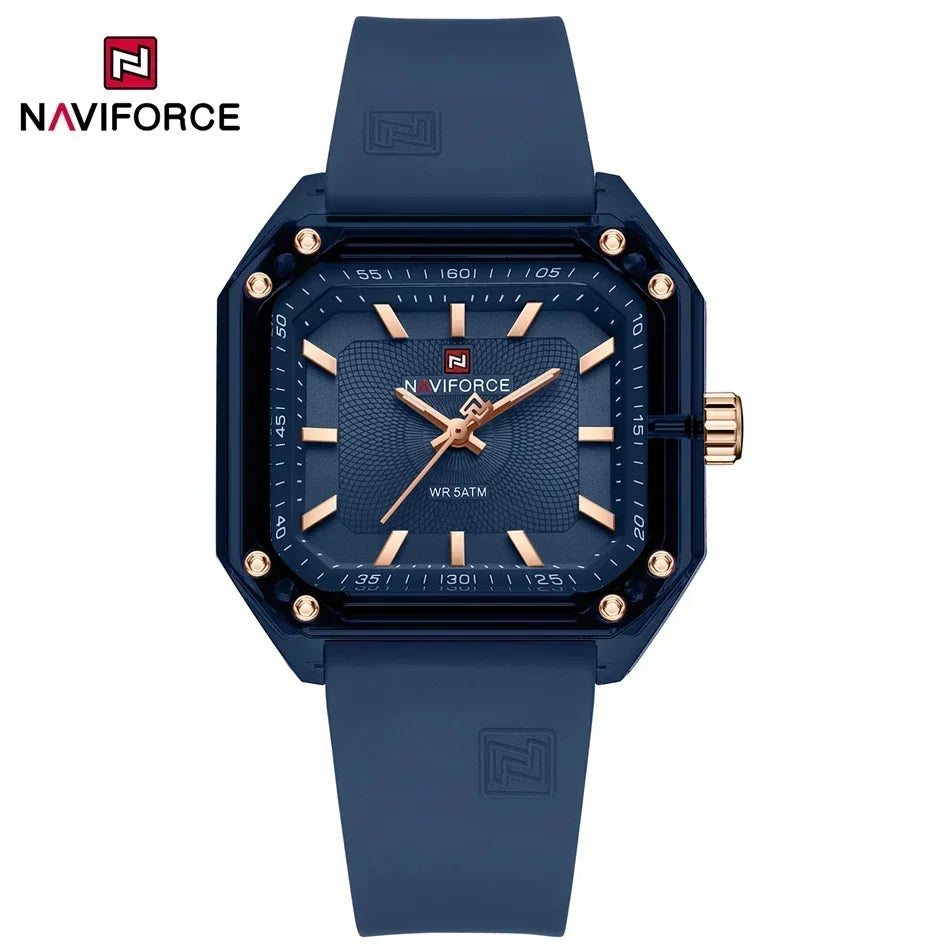 Style NAVIFORCE Watches for Women Silica Band  Quartz 50M  Wristwatch Casual Simple Personality Ladies