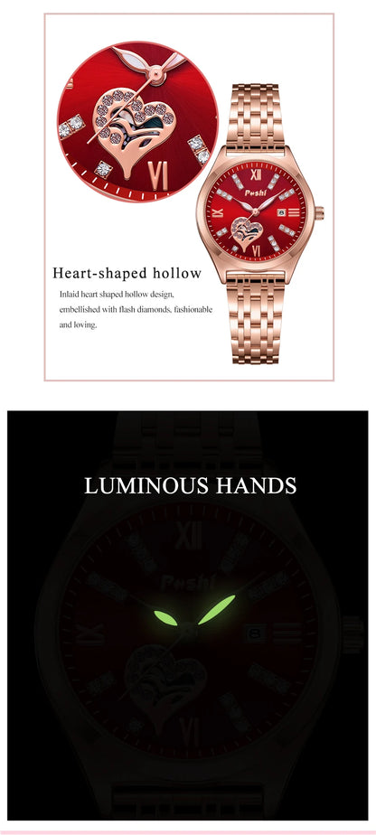 POSHI Women Watches     Ladies Wristwatch  Quarzt  Girlfriend Gift Relogio Feminino