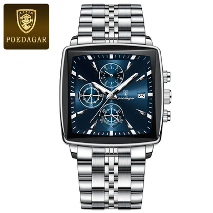 POEDAGAR  Men      Man Wristwatch Square   Quartz  Watches Reloj