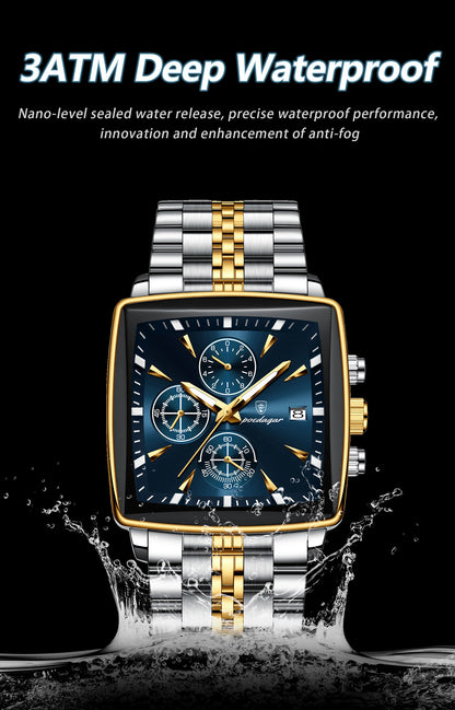 POEDAGAR  Men      Man Wristwatch Square   Quartz  Watches Reloj