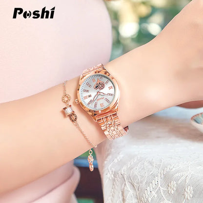 POSHI Women Watches     Ladies Wristwatch  Quarzt  Girlfriend Gift Relogio Feminino