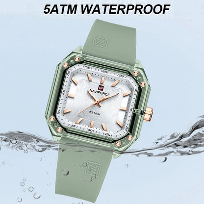 Style NAVIFORCE Watches for Women Silica Band  Quartz 50M  Wristwatch Casual Simple Personality Ladies